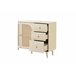 Aparador com efeito madeira clara com portas e gavetas Bege