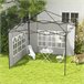 2 Paredes Laterais para Tendas PE e PVC Outsunny 293x193 Branco