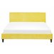 Beliani Cama com estrado Veludo FITOU 190x214 Amarelo