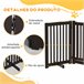Barreira de Segurança Cães MDF PawHut Castanho