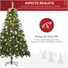 Árvore de Natal Artificial PVC e Metal HOMCOM, casa - natal Verde