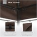 Cobertura de Substituição para Pérgola Poliéster Outsunny 400x300 Castanho