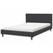 Beliani Cama com estrado Poliéster FITOU 150x214 Preto