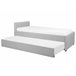 Beliani Cama com estrado Poliéster MARMANDE 96x214 Azul Marino