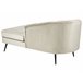 Beliani Chaise longue izquierdo Terciopelo ALLIER Bege