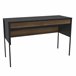 Mesa de escritório Mallorca com 2 gavetas Preto/ Madeira