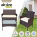 Conjunto de mobiliário de terraço Aktive, poltronas, sofá e mesa de rotim Preto