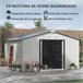 Abrigo de Exterior Aço Galvanizado e PP Outsunny Cinza