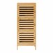 Armário lateral Ypäjä com 3 portas Bambu 82 x 33 x 27 cm Natural