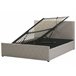 Beliani Cama com estrado Pele sintética ROCHEFORT 190x214 Cinza Escuro