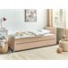 Beliani Cama com estrado Bouclé MARMANDE 86x214 Bege