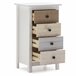 Cómoda Magda de 4 gavetas em branco Multicor