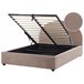 Beliani Cama com armazenamento Bouclé VAUCLUSE 154x214 Cinza