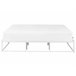 Beliani Cama com estrado Ferro VIRY 186x206 Branco