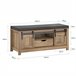 Banco para sapatos SoBuy FSR118-BR - Porta de correr de celeiro Castanho