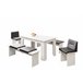 Conjunto mesa com 2 bancos CITY Branco