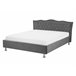 Beliani Cama com estrado Veludo METZ 168x217 Cinza Escuro