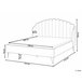 Beliani Cama Terciopelo AMBILLOU 157x214 Bege