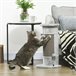 Arranhador para Gatos Aglomerado, Peluche e Sisal PawHut Cinza