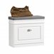 Banco para arrumação de sapatos com 1 gaveta FSR82-K-W SoBuy Branco