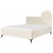 Beliani Cama com estrado Bouclé VALOGNES 192x220 Creme