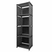 Prateleira de Organização 5 Pisos PVC e Tecido Nyana Home 125x41x29 cm 41 Preto