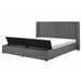 Beliani Cama de água Veludo NOYERS 190x247 Cinza