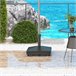 Base para Chapéu de Sol HDPE e Aço Outsunny Preto