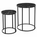 Well Home Conjunto de 2 mesas em mdf e metal Preto