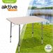 Mesa camping dobrável altura regulável Aktive Camping Branco