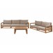 Beliani Conjunto lounge Madeira de acácia com certificado FSC® TIMOR Cinza Escuro