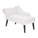 Beliani Chaise longue versão à esquerda Poliéster BIARRITZ Branco