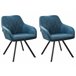 Beliani Silla de comedor MONEE Azul Marino