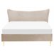 Beliani Cama com estrado Veludo CHALEIX 168x212 Cinza Escuro
