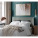  AGORA Cabeceira de cama estofada Microfibra AquaClean 145 Azul Marino