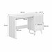 Mesa com 2 gavetas escandinavo 120x48 Madeira