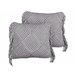 Beliani Almofada decorativa BESHAM 45x45 Cinza