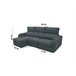Chaise longue convertível em cama tecido APRIL Cinza
