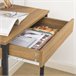 Mesa de escritório com 1 gaveta e 3 ganchos FWT43-N SoBuy Natural