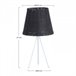 Candeeiro de mesa Yuan O91 Branco/ Preto