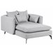 Beliani Chaise longue Poliéster CHARMES Cinza Claro