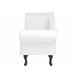 Beliani Chaise longue versão à esquerda Pele sintética LATTES Branco