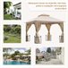 Pérgola de Jardim metal e poliéster Outsunny 295x295 Bege