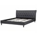 Beliani Cama com estrado Poliéster SAVERNE 197x228 Cinza Claro