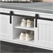 Banco para sapatos Bequeño com porta de correr FSR133-K-W SoBuy PT Branco