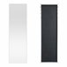 [en.casa] Espelho de porta Lesina com 2 ganchos de alumínio 120x37cm - Preto [en.casa] 37x2 Branco