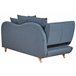 Beliani Chaise longue Linho MERI Azul
