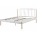 Beliani Cama com estrado Metal MAURS 147x209 Branco
