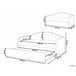 Beliani Cama nido Terciopelo EYBURIE 99x217 Cinza Claro