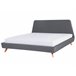 Beliani Cama com estrado Poliéster VIENNE 200x220 Cinza Escuro